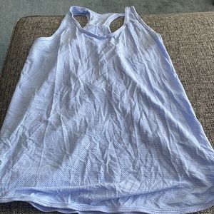 Lululemon racer back shirt in sky blue; great condition; size 8